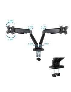 SOPORTE MESA VESA 17-32" 2 MON ITORES TOOQ PN:...