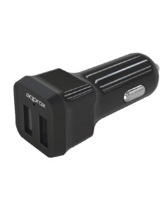 CARGADOR  5V COCHE 2X USB 2.4A  NEGRO PN: APPUSBCAR24B...