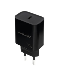 CARGADOR  5V ENCHUFE USB TYPE  C 30W NEGRO PN: 10.10.2010...