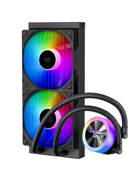 KIT REFRIGERACION LIQUIDA KEEP OUT XWC-240 ARGB NEGRA PN: XWC-240 EAN: 8435099533917   