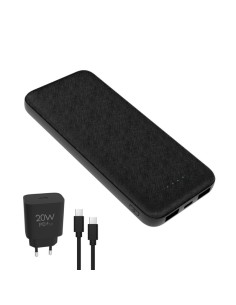 POWERBANK 10000 MAH PLATINET   + CARGADOR 20W + CABLE USB...