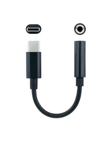 CONVERSOR TYPE-C A JACK  3.5MM NEGRO PN:...