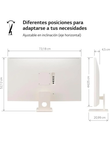 SMART MONITOR 31.5" LG 32SR50F -W SMART TV...