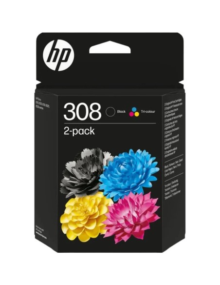CARTUCHO HP MULTIPACK N308     NEGRO + COLOR 6L6S6UE PN: 6L6S6UE EAN: 196786390135    