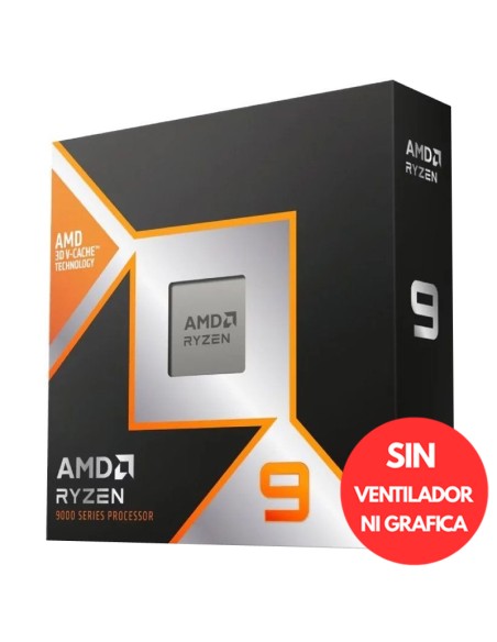 AMD S-AM5 RYZEN 9 9950X3D BOX  4.3 GHZ SIN VENTILADOR PN: 100-100000719WOF EAN: 730143315555    