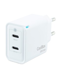 CARGADOR  5V ENCHUFE 2X USB C  BLANCO PN: COO-CUP-35CC...