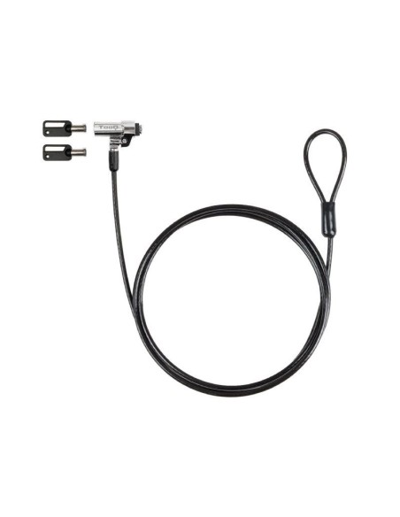 CABLE SEGURIDAD TOOQ CON LLAVE 1.5M NEGRO PN: TQCLKC0045-G EAN: 8433281013667   