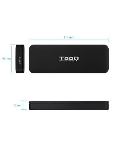 CAJA M.2 NVME USB 3.1 TOOQ     TQE-2280B NEGRO...